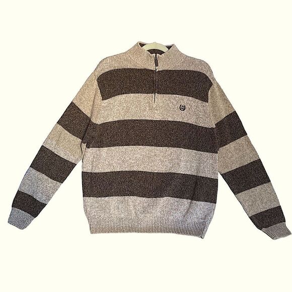 CHAPS By RALPH LAUREN Mens 100% Cotton 1/4 ZIP Pullover Sweater size XL - Picture 2 of 11